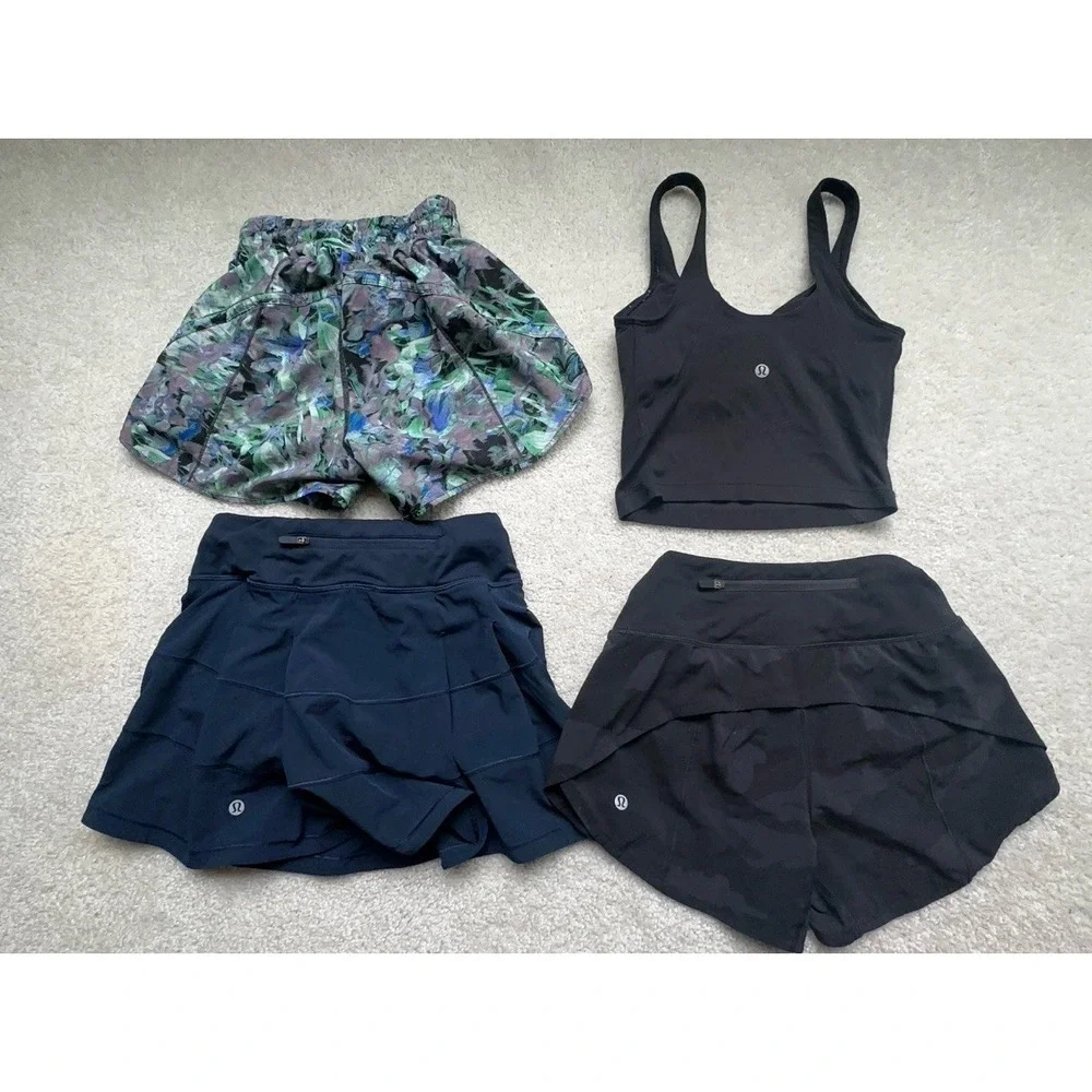 4PC- Lululemon Lululemon Track That Mid-Rise Short 5